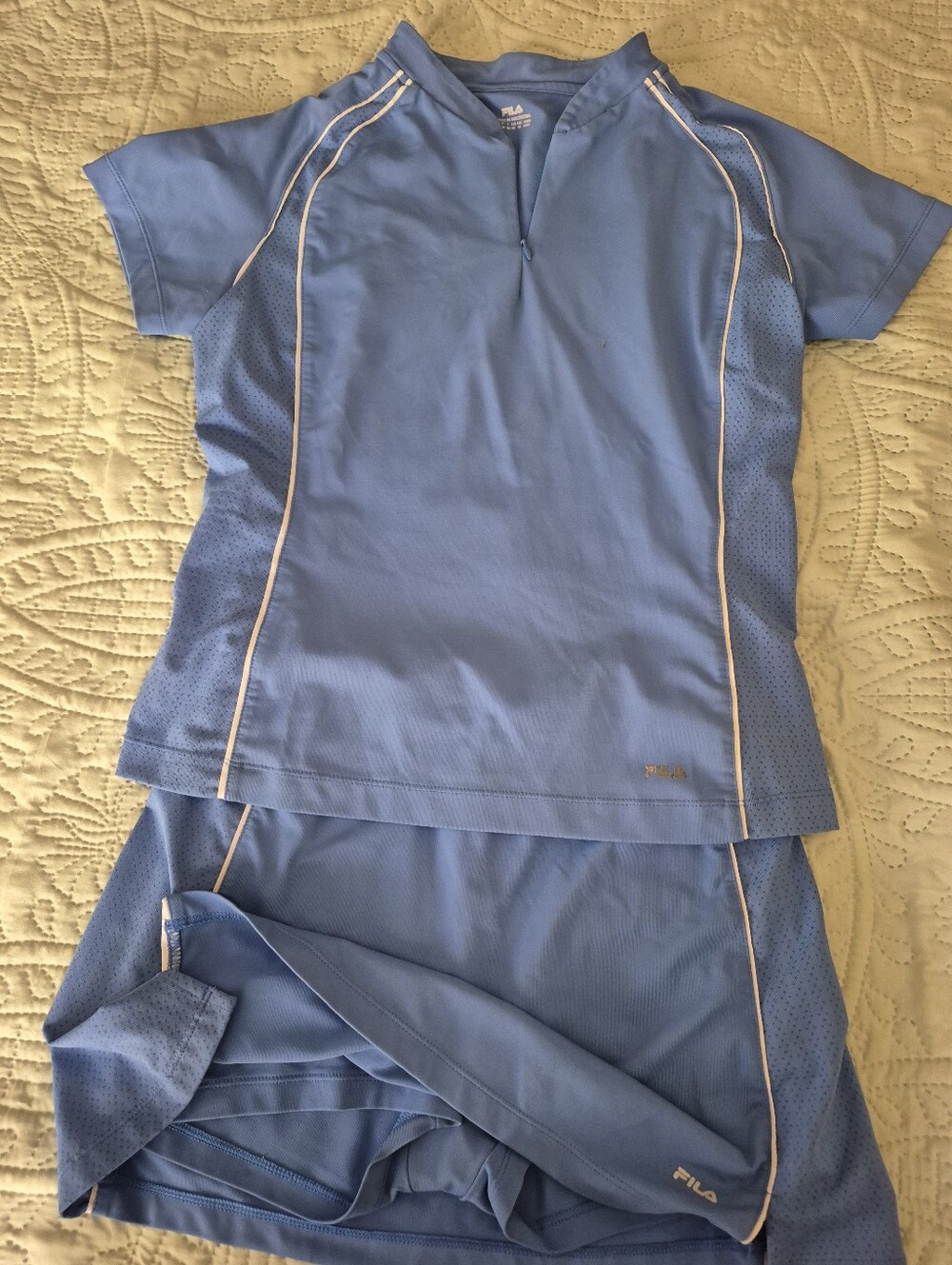 Fila Light Blue Women's Tennis Top and Skort Set